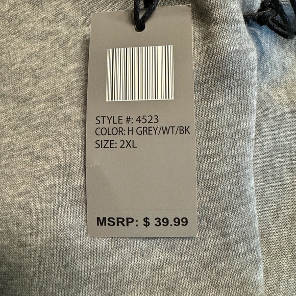 Royal Blue Apparel 2X men’s double stripe fleece pullover-crewneck new w/tags - Picture 6 of 16